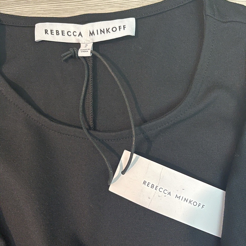 Rebecca Minkoff Spahira Black Dress Ruffle Size 2 - Picture 6 of 7